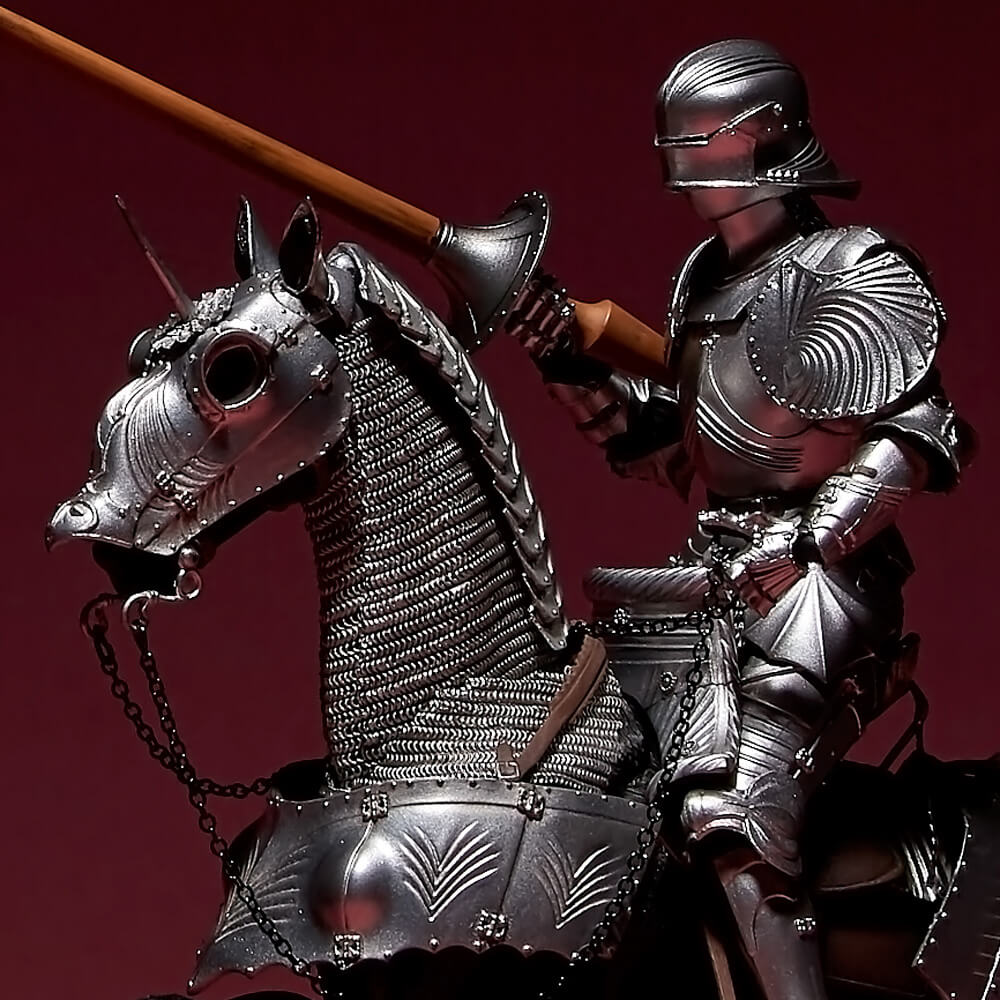 Revoltech Armure équestre gothique du XVe siècle argent